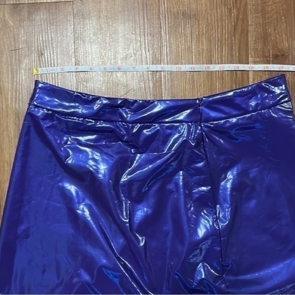 SHEIN latex look Drag Sissy Cross dresser Sexy Wet Look Mini Skirt Size XL NWOT - Picture 5 of 6